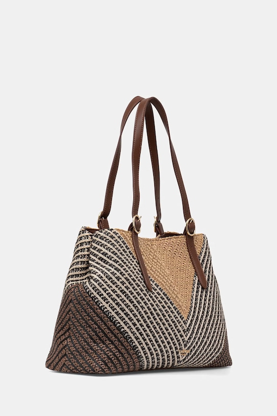 Twinset geantă tote pentru femei împletită 261TD8500 maro SS26