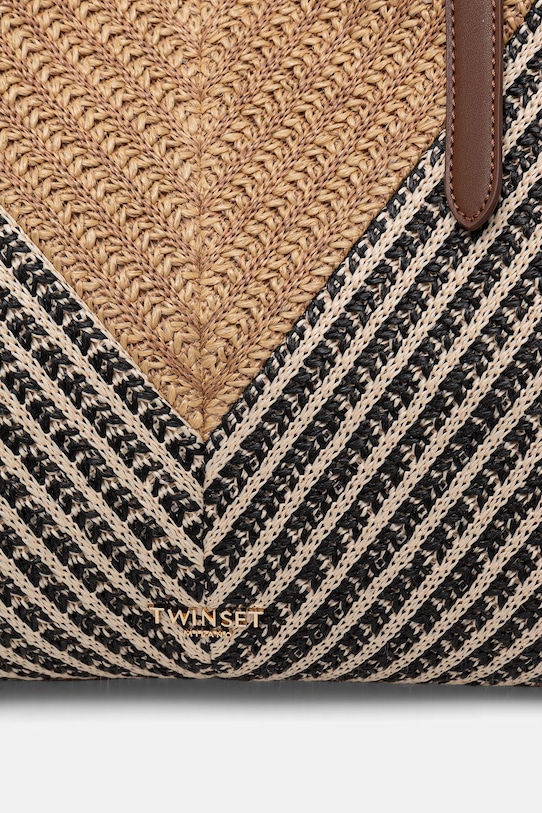 Twinset geantă tote pentru femei împletită maro 261TD8500