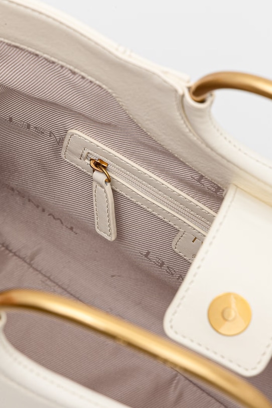 Twinset torebka tote damska skórzana 261TD8450 beżowy