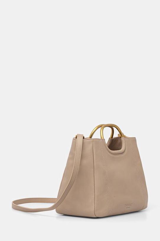 Twinset torebka tote damska skórzana 261TD8451 beżowy SS26