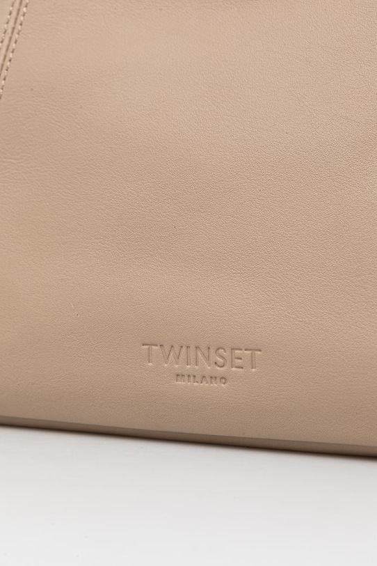 Twinset torebka tote damska skórzana beżowy 261TD8451