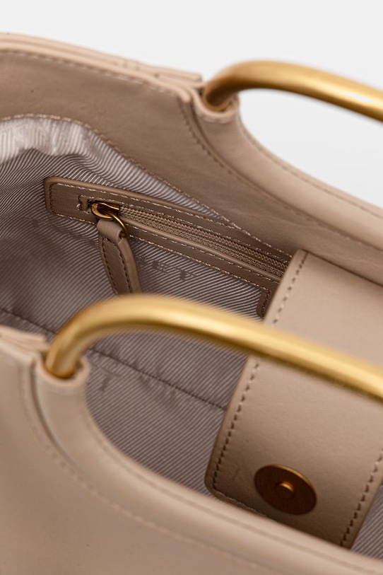 Twinset torebka tote damska skórzana 261TD8451 beżowy