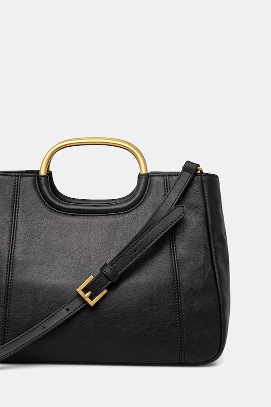 Doplnky Twinset kabelka typu tote dámska kožená 261TD8451 čierna