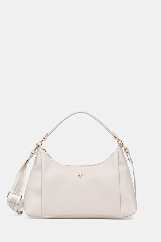 Tommy Hilfiger torebka kuferek damska z imitacji skóry beżowy AW0AW18373