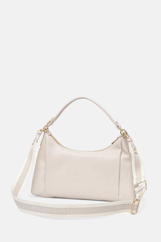 Akcesoria Tommy Hilfiger torebka kuferek damska z imitacji skóry AW0AW18373 beżowy