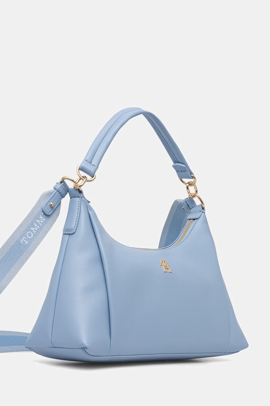 Tommy Hilfiger torbica - kovček ženska iz umetnega usnja AW0AW18373 modra SS26