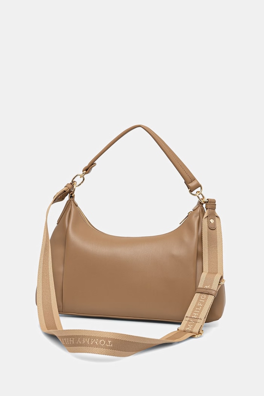 Akcesoria Tommy Hilfiger torebka kuferek damska z imitacji skóry AW0AW18373 beżowy