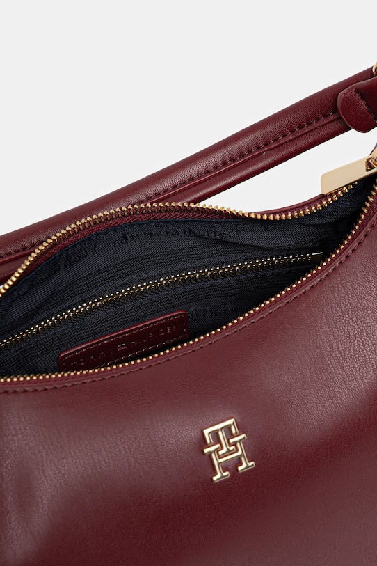 Tommy Hilfiger torebka kuferek damska z imitacji skóry AW0AW18373 bordowy