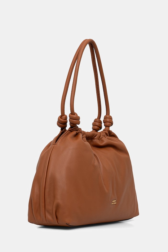 Tommy Hilfiger torebka shopper damska skórzana AW0AW18376 brązowy SS26