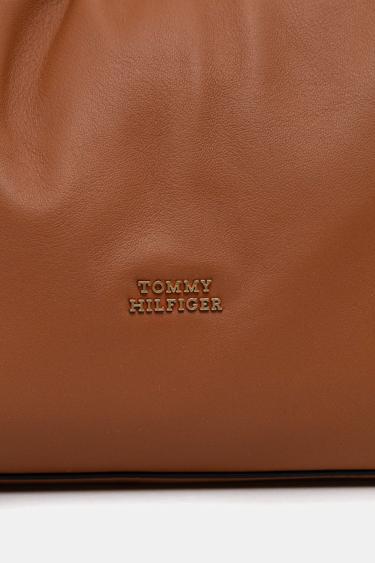 Tommy Hilfiger torebka shopper damska skórzana brązowy AW0AW18376