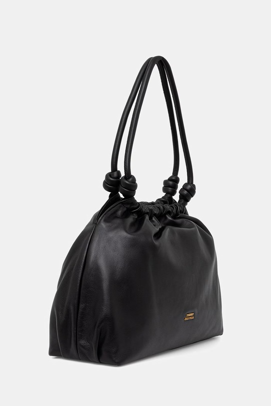 Tommy Hilfiger torebka shopper damska skórzana AW0AW18376 czarny SS26