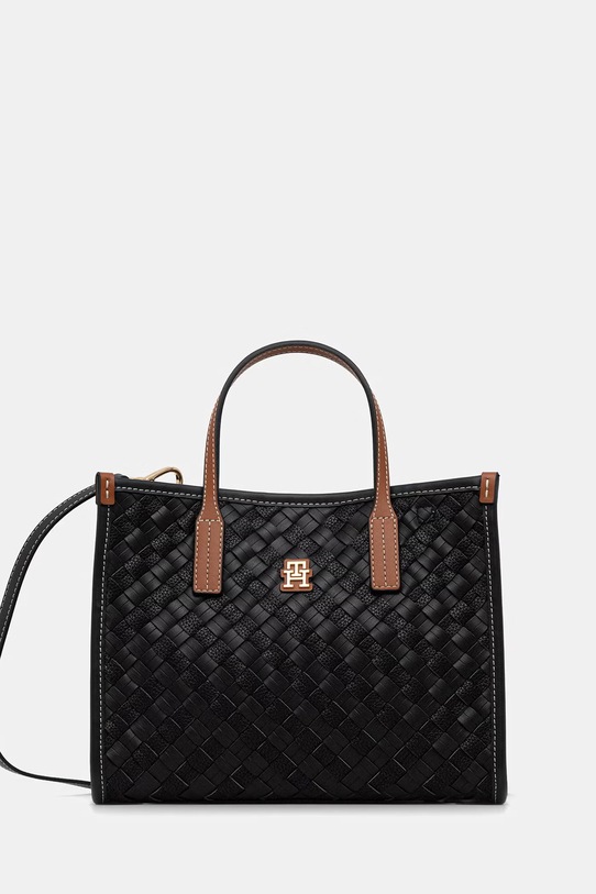 Tommy Hilfiger klasična torbica ženska iz umetnega usnja črna AW0AW18393