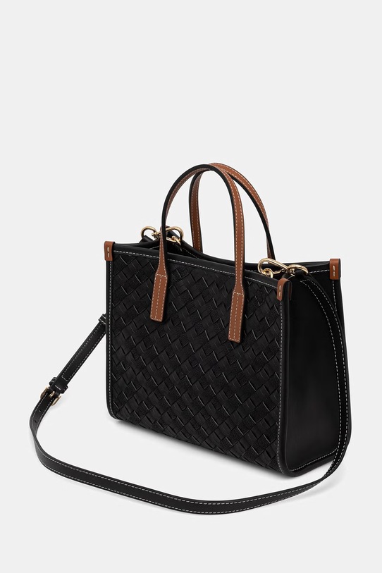 Dodatki Tommy Hilfiger klasična torbica ženska iz umetnega usnja AW0AW18393 črna