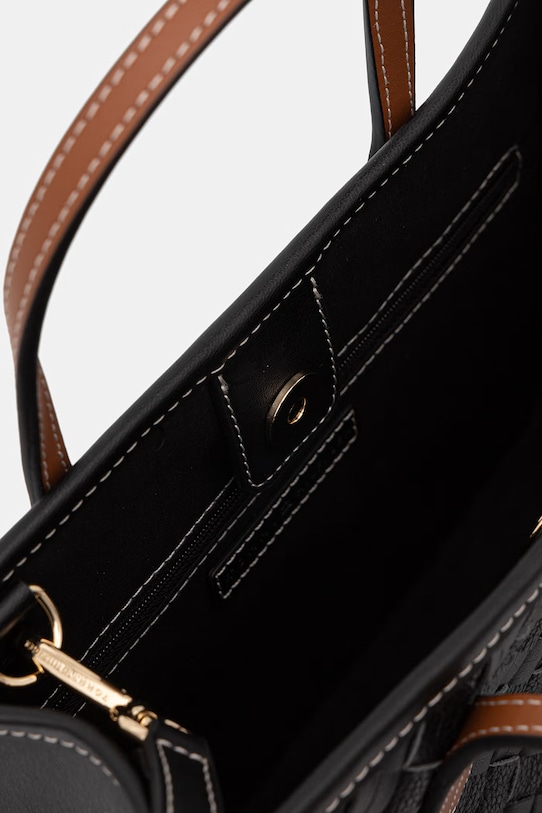 Tommy Hilfiger klasična torbica ženska iz umetnega usnja AW0AW18393 črna