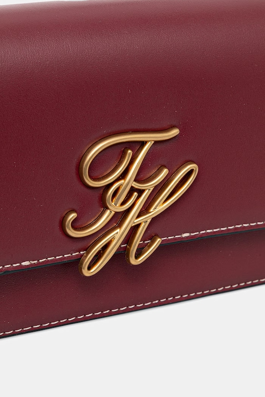 Tommy Hilfiger listonoszka damska skórzana bordowy AW0AW18399