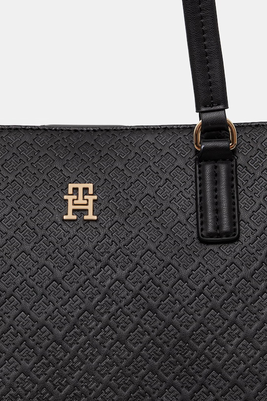 Tommy Hilfiger shopper γυναικείο μαύρο AW0AW18417