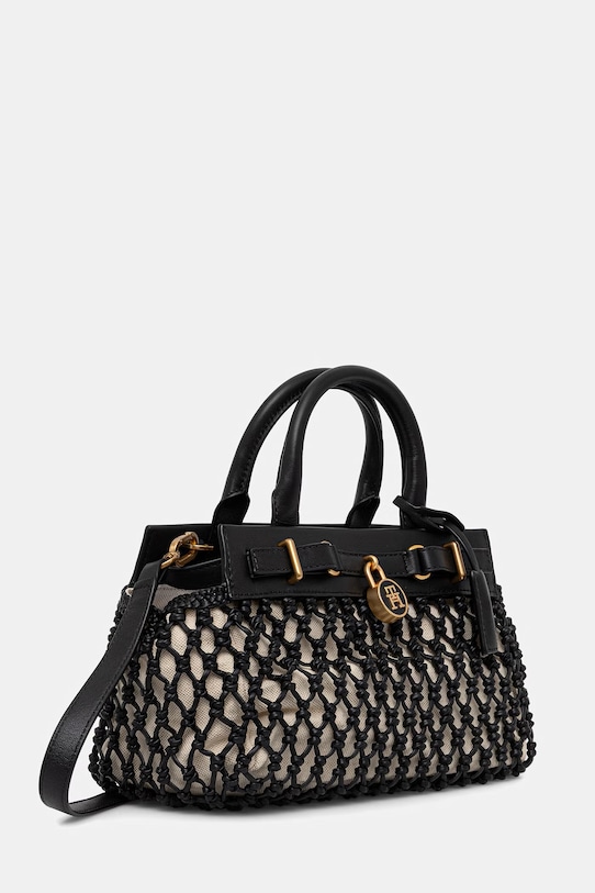 Tommy Hilfiger crossbody kabelka dámska kožená AW0AW18542 čierna SS26