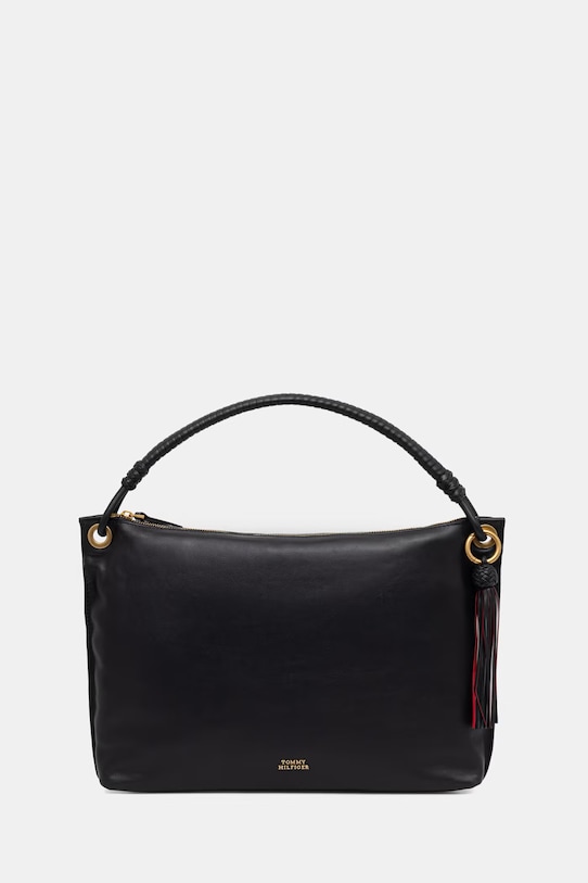 Tommy Hilfiger torebka shopper damska skórzana czarny AW0AW18621