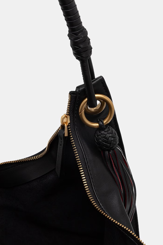 Tommy Hilfiger дамска чанта от кожа AW0AW18622 черен