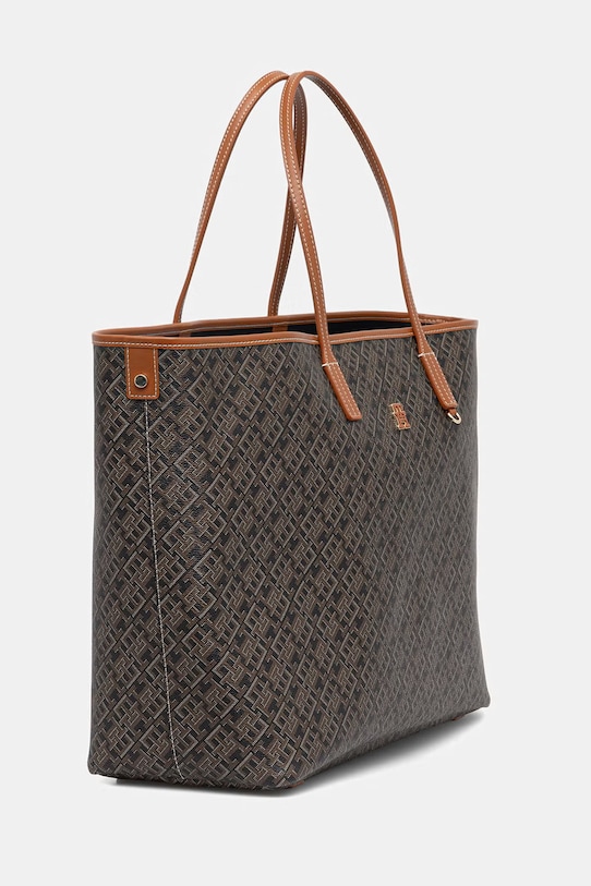 Tommy Hilfiger torebka tote damska z imitacji skóry AW0AW18850 brązowy SS26