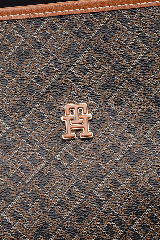 Tommy Hilfiger torebka tote damska z imitacji skóry AW0AW18850 brązowy