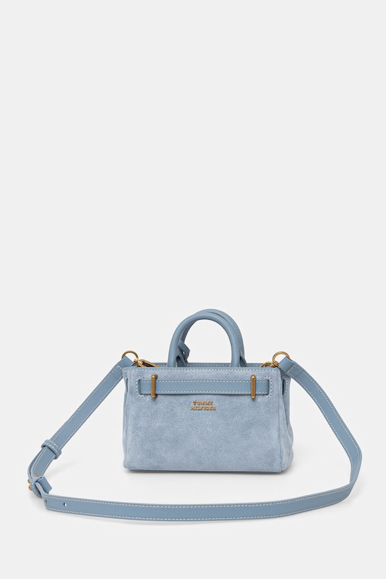 Akcesoria Tommy Hilfiger Torebka crossbody damska skórzana AW0AW18853 niebieski