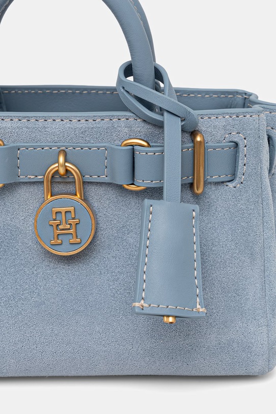 Tommy Hilfiger Torebka crossbody damska skórzana niebieski AW0AW18853