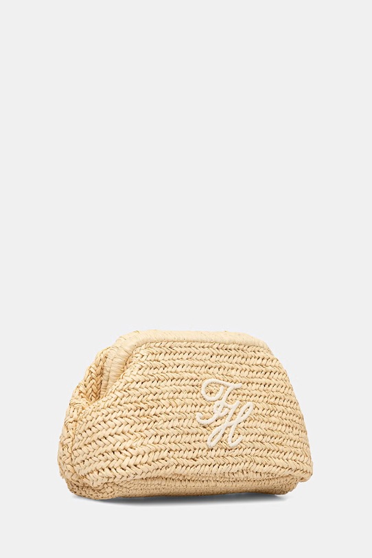 Tommy Hilfiger клъч дамски от сплетена материя SUMMER AW0AW18627 бежов SS26