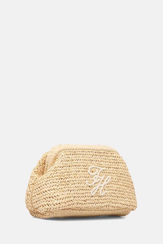 Tommy Hilfiger клъч дамски от сплетена материя SUMMER AW0AW18627 бежов SS26