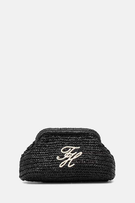 Tommy Hilfiger клъч дамски от сплетена материя SUMMER черен AW0AW18627