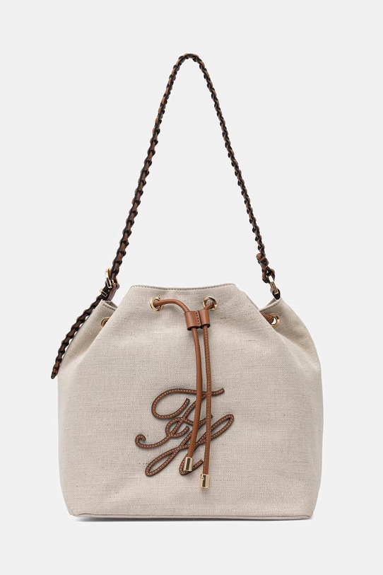 Tommy Hilfiger torebka damska lniana SUMMER beżowy AW0AW18631