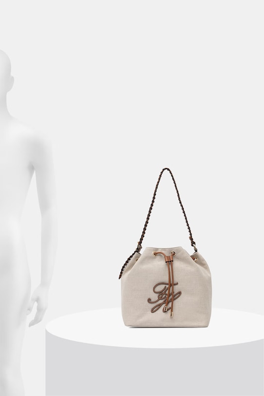 Tommy Hilfiger torebka damska lniana SUMMER AW0AW18631