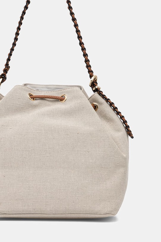 Akcesoria Tommy Hilfiger torebka damska lniana SUMMER AW0AW18631 beżowy