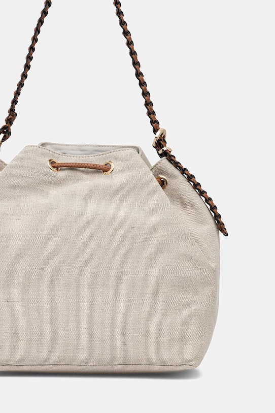 Akcesoria Tommy Hilfiger torebka damska lniana SUMMER AW0AW18631 beżowy