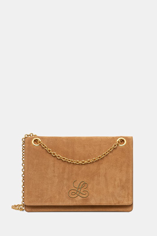 Luisa Spagnoli torebka zamszowa nie mieści A4 brązowy 542950