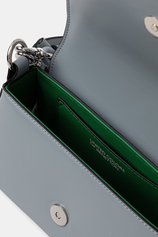 United Colors of Benetton torebka crossbody damska z imitacji skóry 6PJNVY014 turkusowy