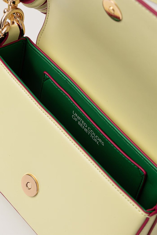 United Colors of Benetton torebka crossbody damska z imitacji skóry 6PJNVY014 żółty