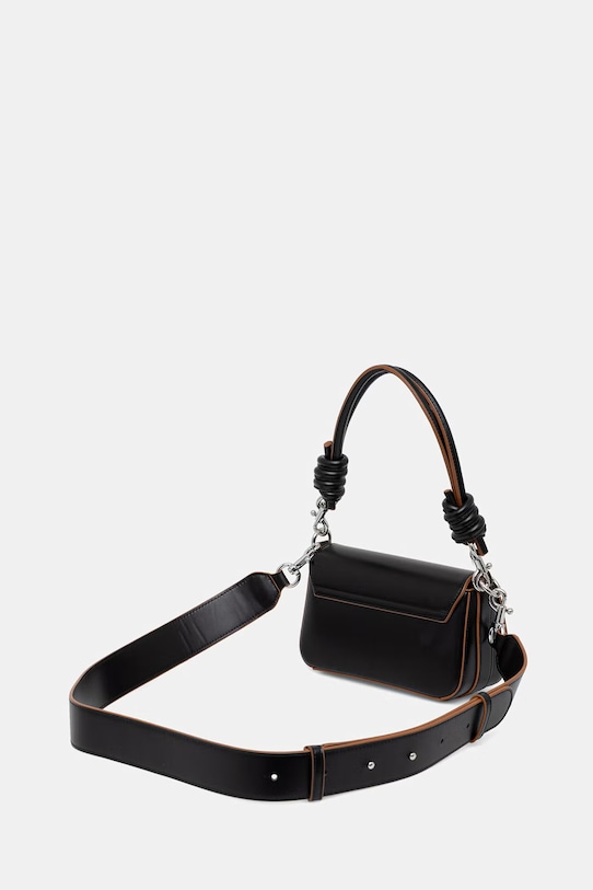 Αξεσουάρ United Colors of Benetton χιαστί γυναικεία από απομίμηση δέρματος 6PJNVY014 μαύρο