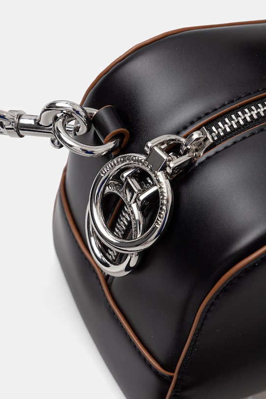 United Colors of Benetton torbica polumjesec za žene od imitacije kože crna 6PJNVY018