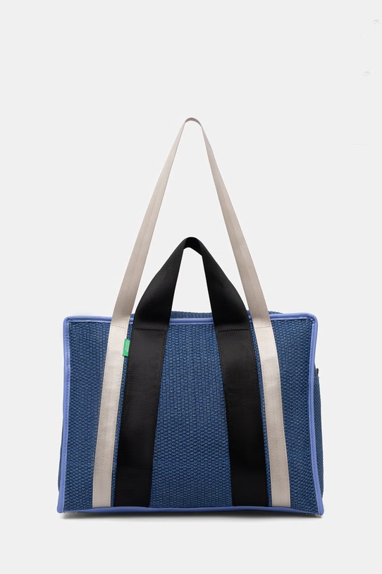 United Colors of Benetton nákupní taška dámská z pletenky modrá 6XZZVY01W