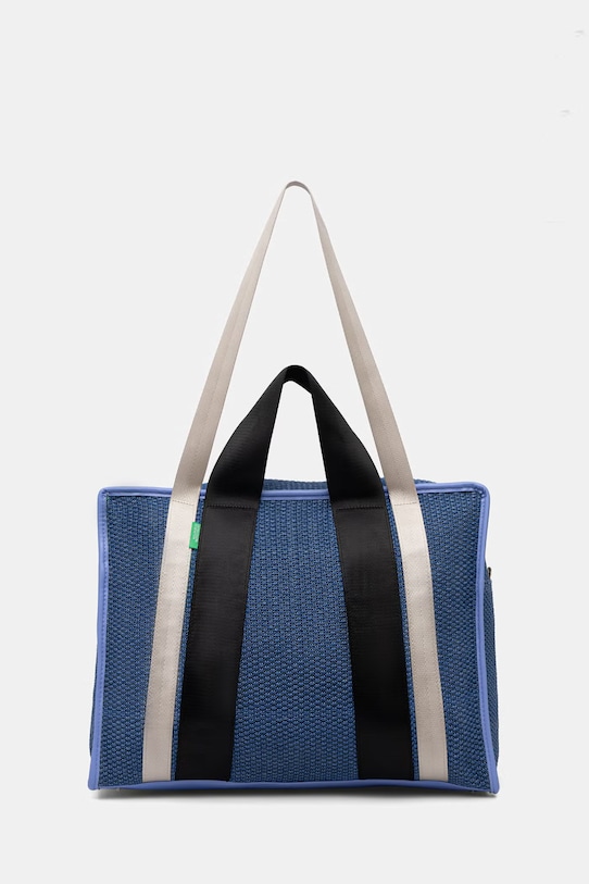 United Colors of Benetton nákupní taška dámská z pletenky modrá 6XZZVY01W