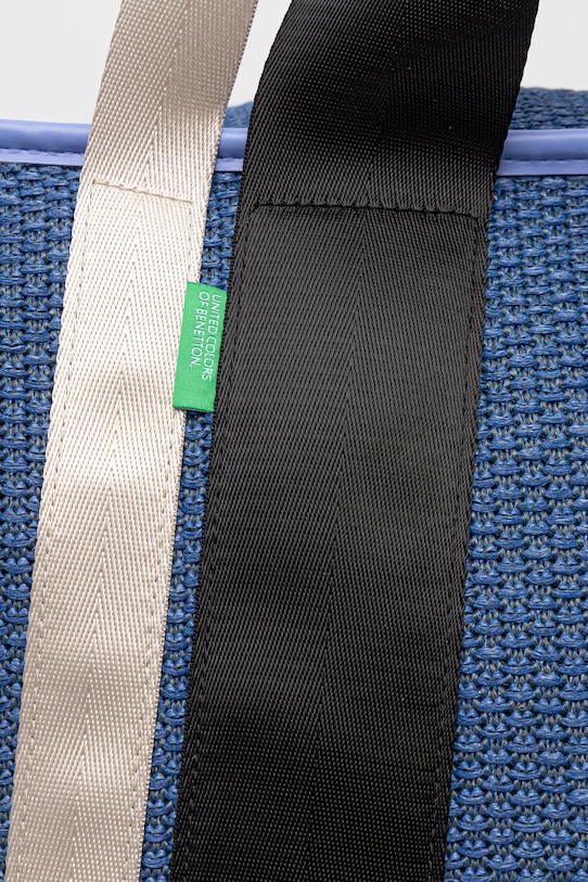 United Colors of Benetton nákupní taška dámská z pletenky modrá 6XZZVY01W