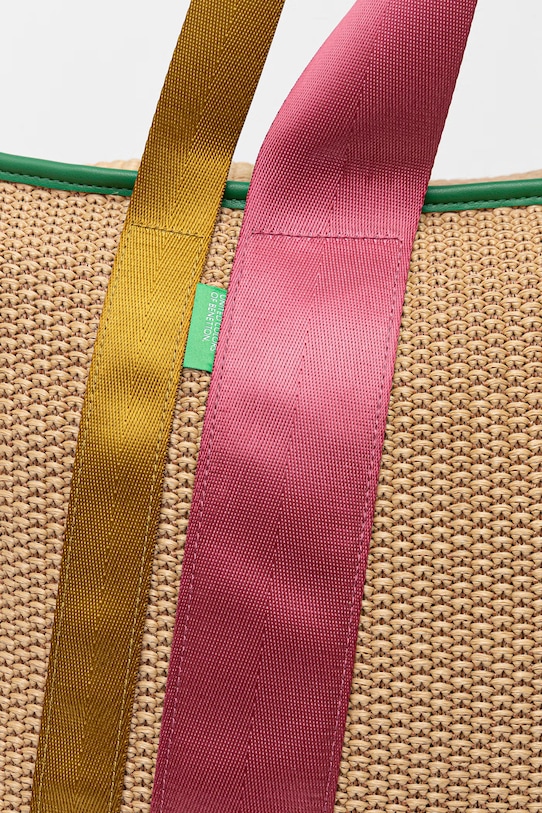 United Colors of Benetton kabelka typu shopper dámska pletená béžová 6XZZVY01W