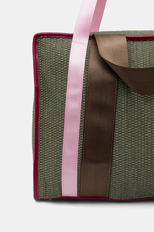 Doplnky United Colors of Benetton kabelka typu shopper dámska pletená 6XZZVY01W zelená