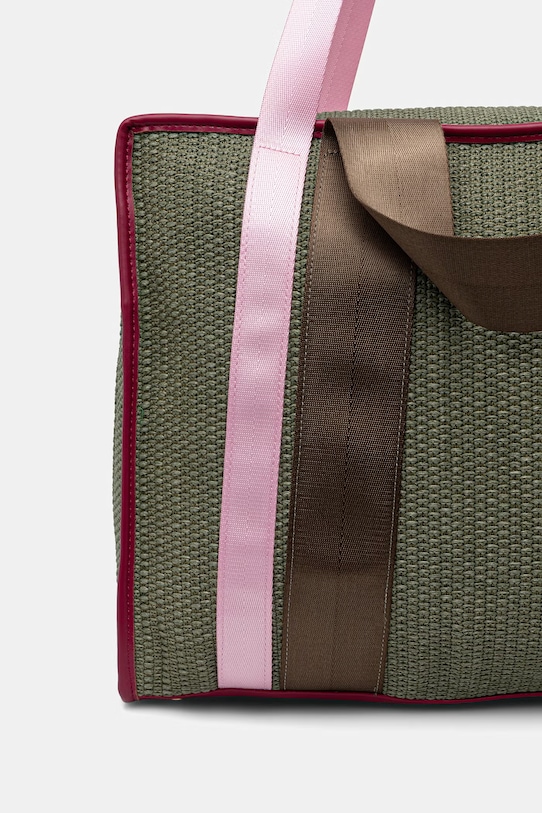 Doplnky United Colors of Benetton kabelka typu shopper dámska pletená 6XZZVY01W zelená