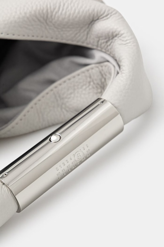 MM6 Maison Margiela torebka damska skórzana szary SB6WD0042.P7255.T8059