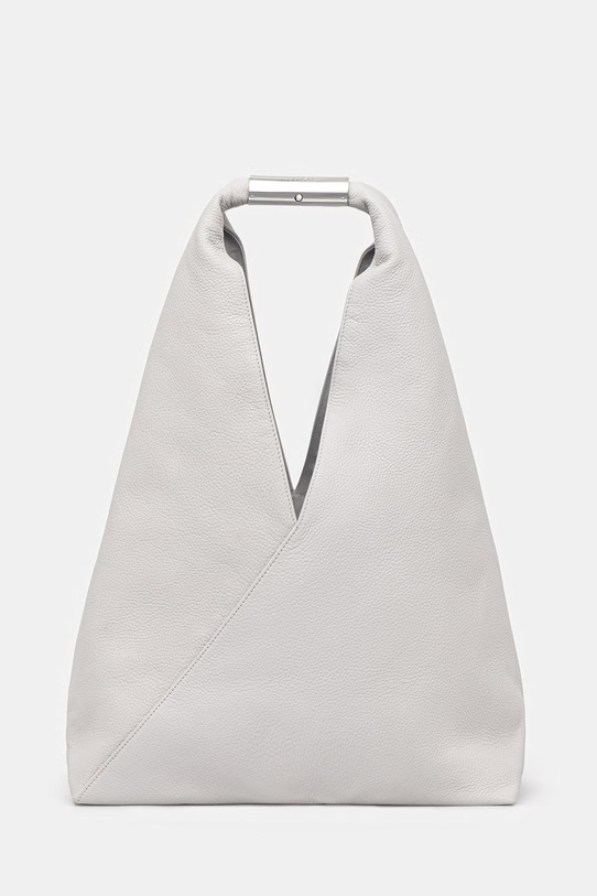 MM6 Maison Margiela torebka skórzana skóra licowa szary SB6WD0043.P7255.T8059