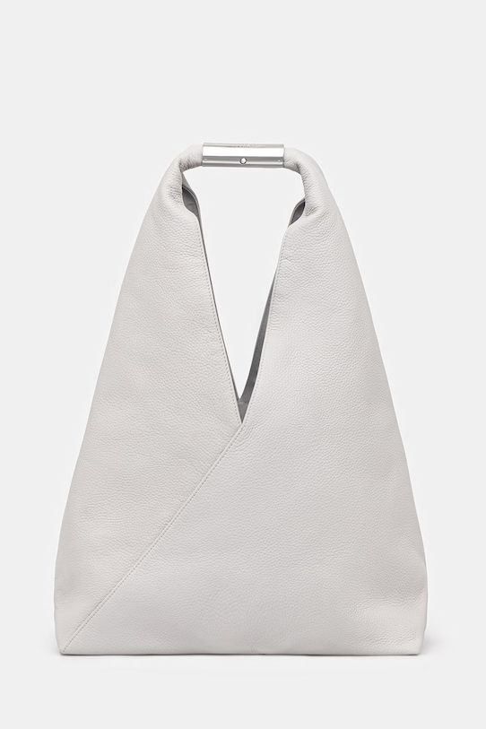 MM6 Maison Margiela torebka skórzana skóra licowa szary SB6WD0043.P7255.T8059