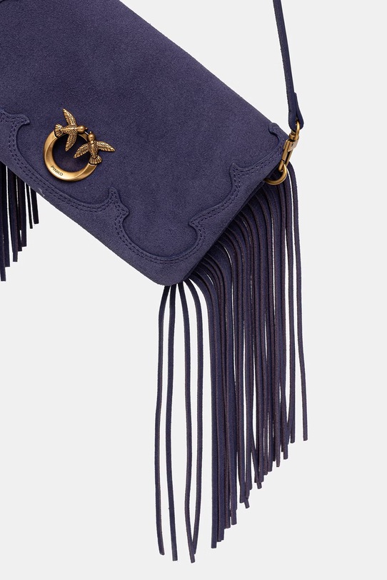 Akcesoria Pinko torebka crossbody damska skórzana 106023.A39A fioletowy