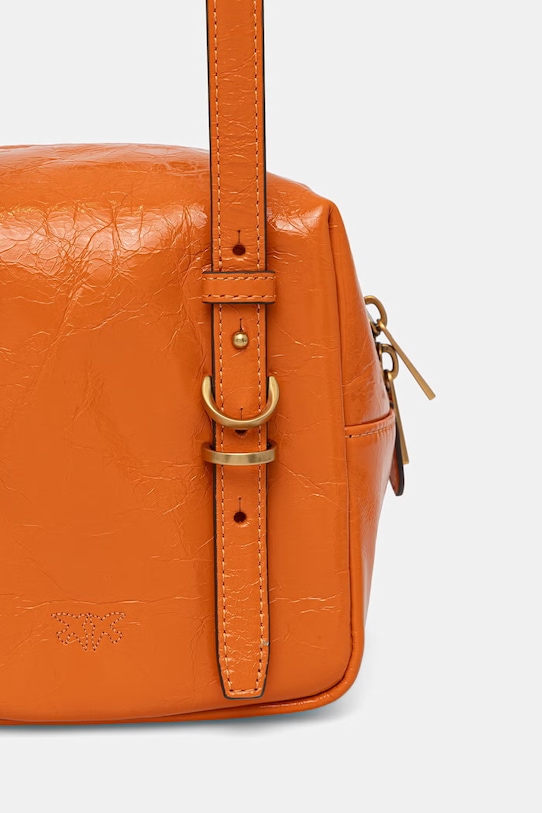 Αξεσουάρ Pinko μικρή Τσάντα γυναικεία δερμάτινη 106465.A315 πορτοκαλί